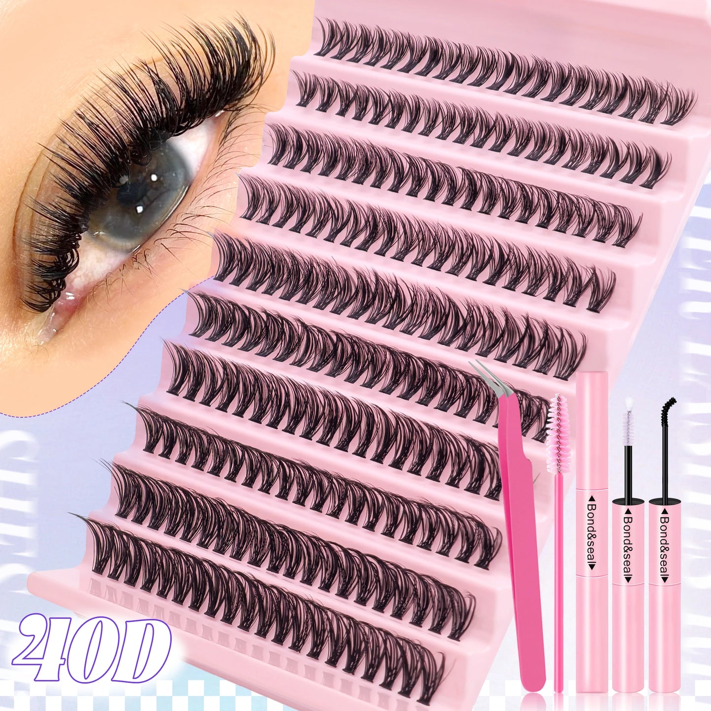 720/200pcs eyelash Extension Kit Fluffy Eyelash Extension kit with