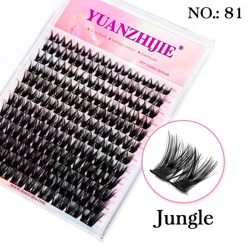 DIY 144 Cluster Lashes YUANZHIJIE free ship Segmented Beam Natural C/D