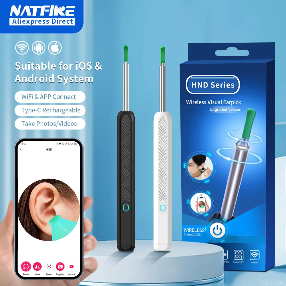 Wireless Ear Wax Cleaner with Camera Safe Earwax Removal Endoscope