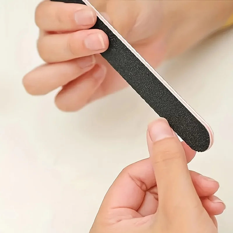 5Pcs Double Sided Emery Board Nail File, 100/180 Grit Nail Buffering