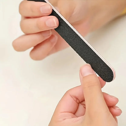 5Pcs Double Sided Emery Board Nail File, 100/180 Grit Nail Buffering
