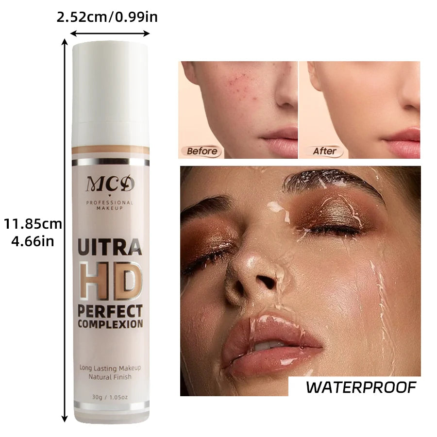 9 Shade Full Coverage Concealer Liquid Foundation  makeup high