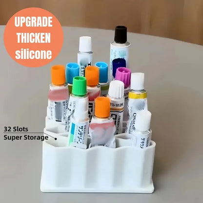 32 Slots Ointments Stand Multi-Compartment Medicine Storage Holder For