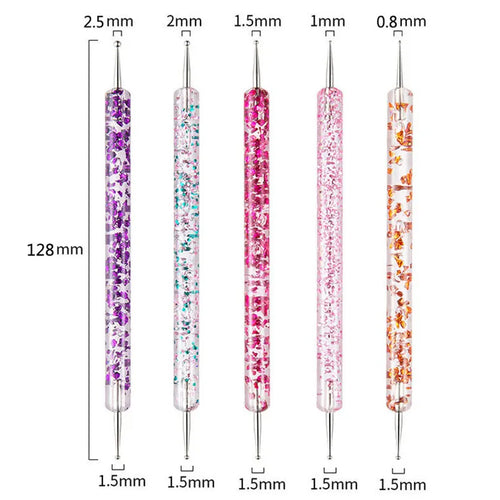 5/20Pcs Nail Art Brush Design Tip Painting Drawing Carving Dotting Pen