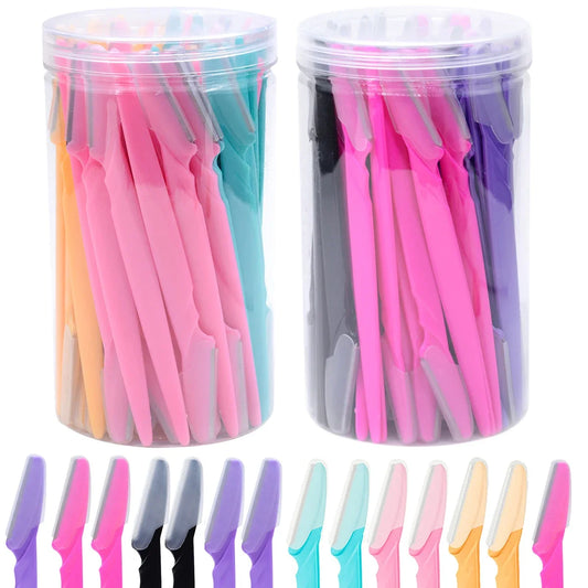 30Pcs/Bottle Eyebrow Razors With Container Facial Eye Brow Trimmer In