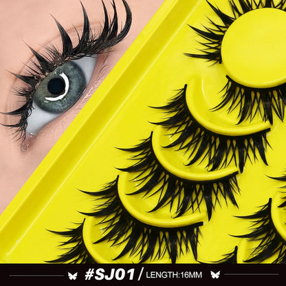 Lasvirey Cat Eye Lashes Manga Lashes Styles 3D Faux Mink Lashes Soft