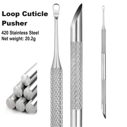 Double-Headed Stainless Steel Cuticle Remover Nail Pusher Exfoliation