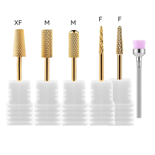 5 In 1 Tungsten Carbid Nail Drill Bits Milling Cutter For Remove Nail