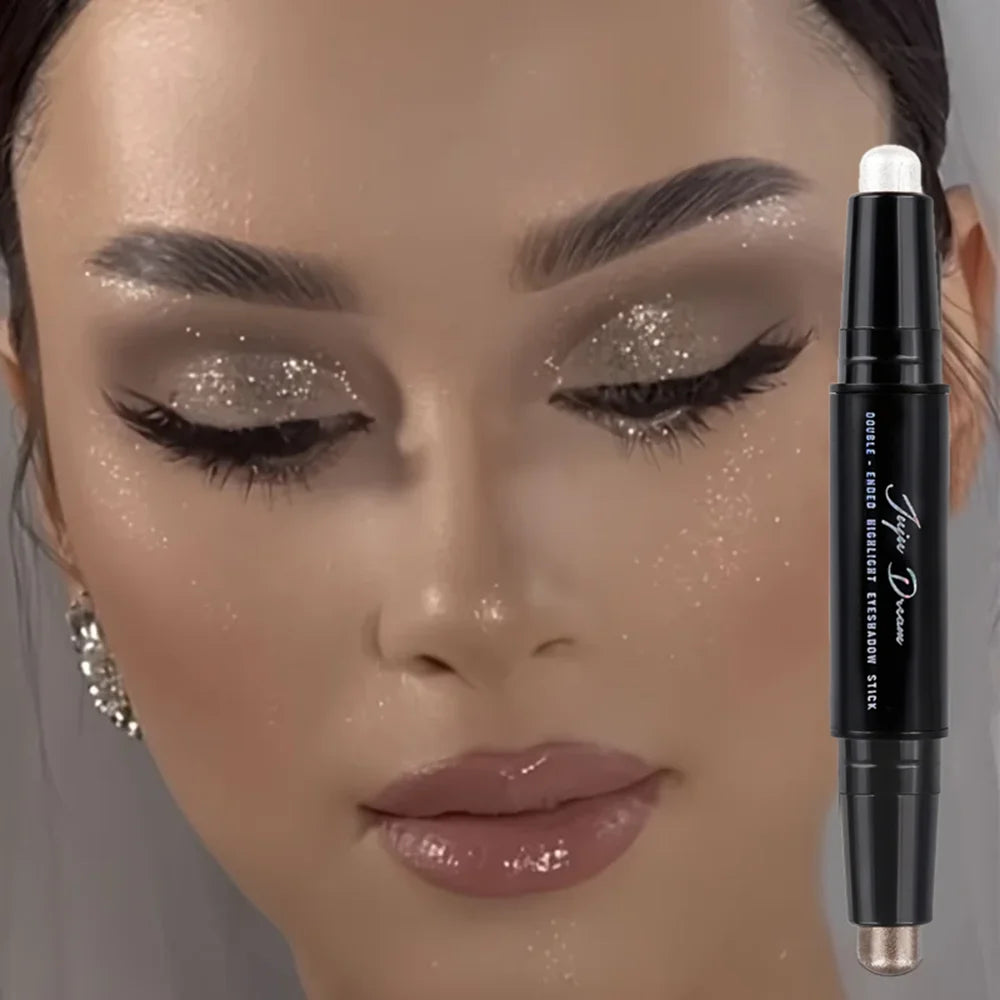 Dual-Ended Eyeshadow Stick,  Matte & Shimmer, Waterproof Long-Lasting