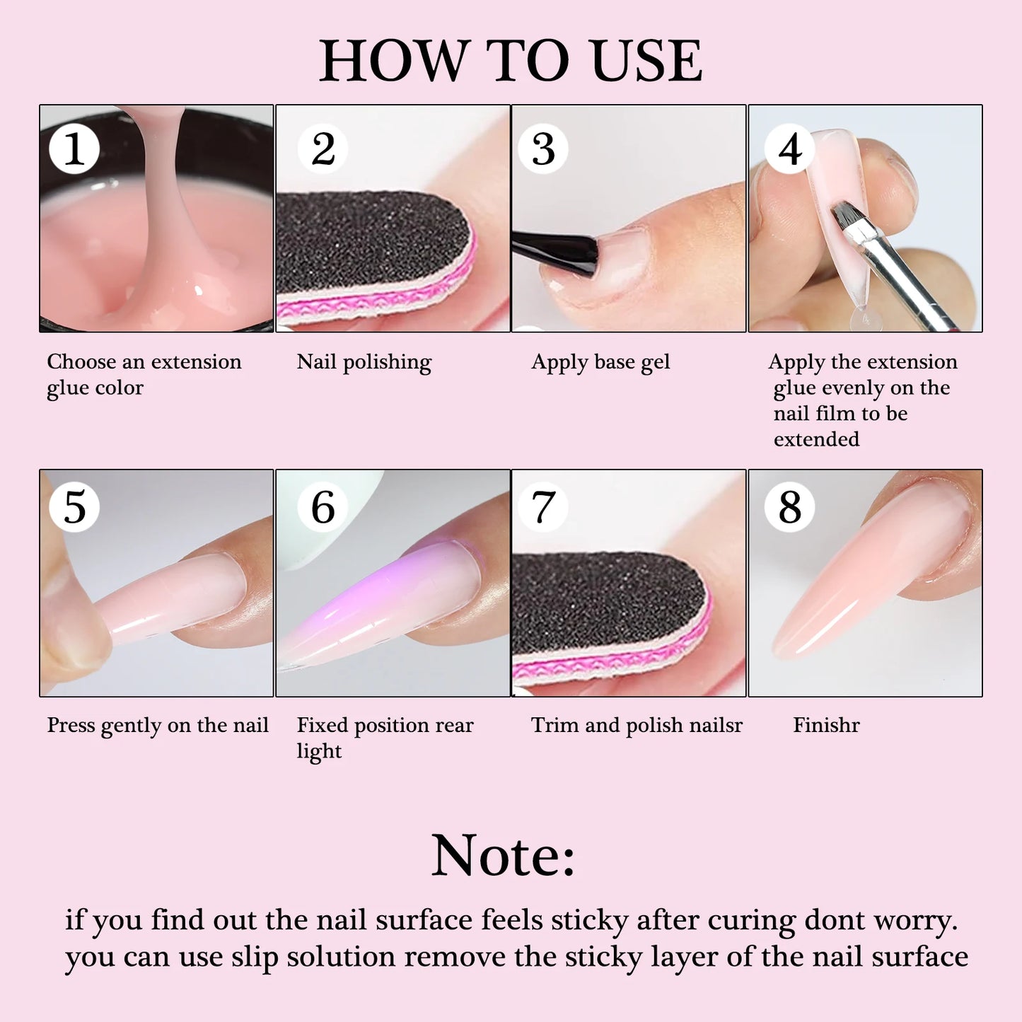 2/3Jars Poly Nail Gel UV LED Cured Builder Nail Gel Set Light Nude