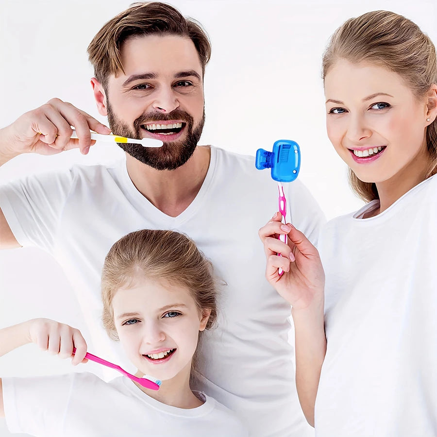 5pcs Household Toothbrush Storage Clip - Portable Travel Toothbrush
