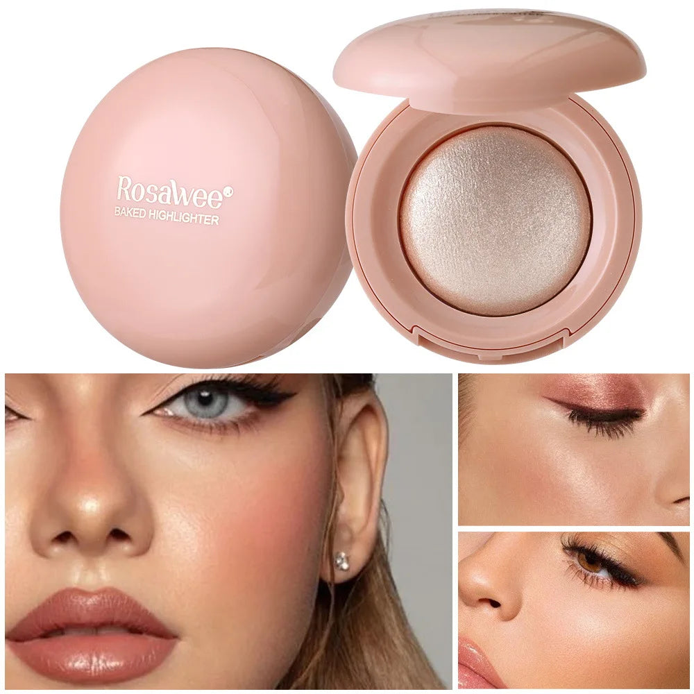 Long-lasting waterproof fine shimmer highlighter, natural glossy