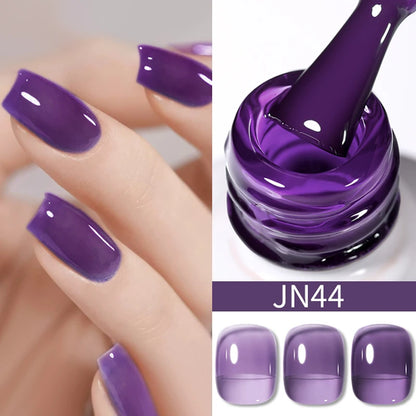 BORN PRETTY 10ml Translucent Jelly Nude Gel Nail Polish Colorful