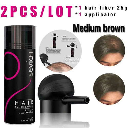SEVICH Hair Building Fiber Set Cover Sparse Hair Or Bald Spots Hair