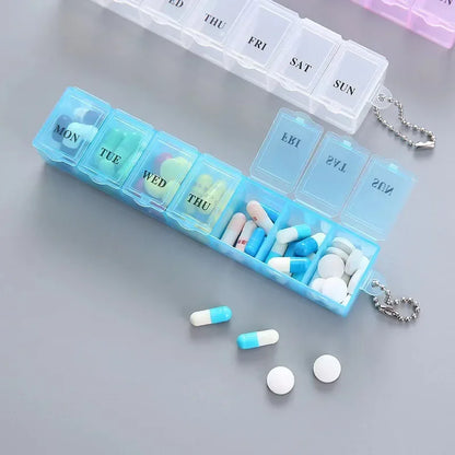 Mini Portable Transparent Medicine Box Waterproof Week-long