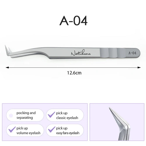 Stainless Steel Eyelash Extensions Tweezers Lash Artists High