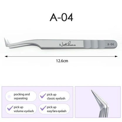 Stainless Steel Eyelash Extensions Tweezers Lash Artists High