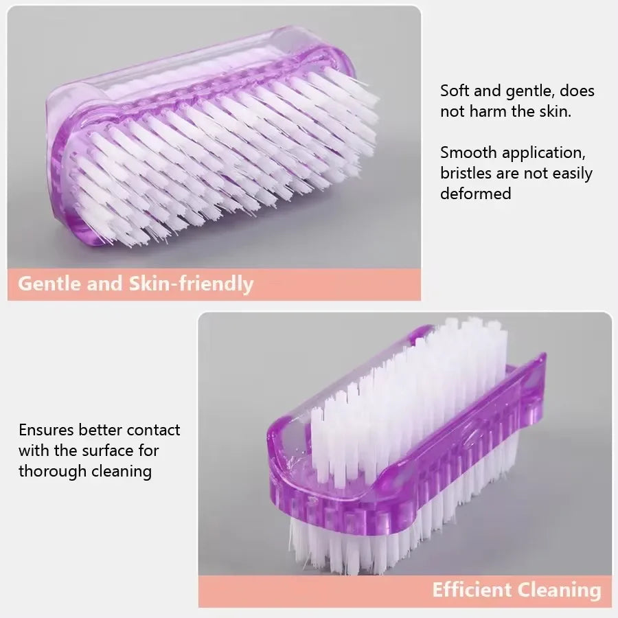 Double-Sided Nail Cleaning Brush, Manicure and Pedicure Tool, Ideal