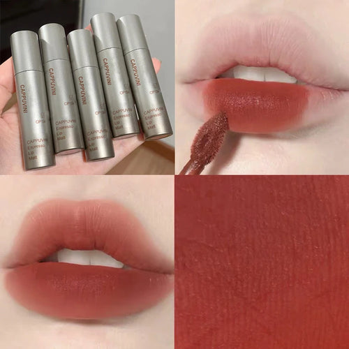 Single Velvet Matte Mist Lip Gloss,Waterproof Non-Stick Cup Lip Glaze