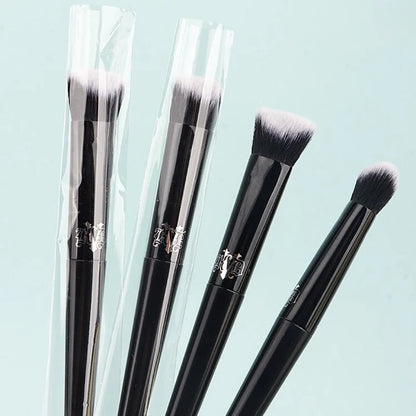 Concealer Makeup Brush Soft Fiber Hair Elegant Black Handle Powder