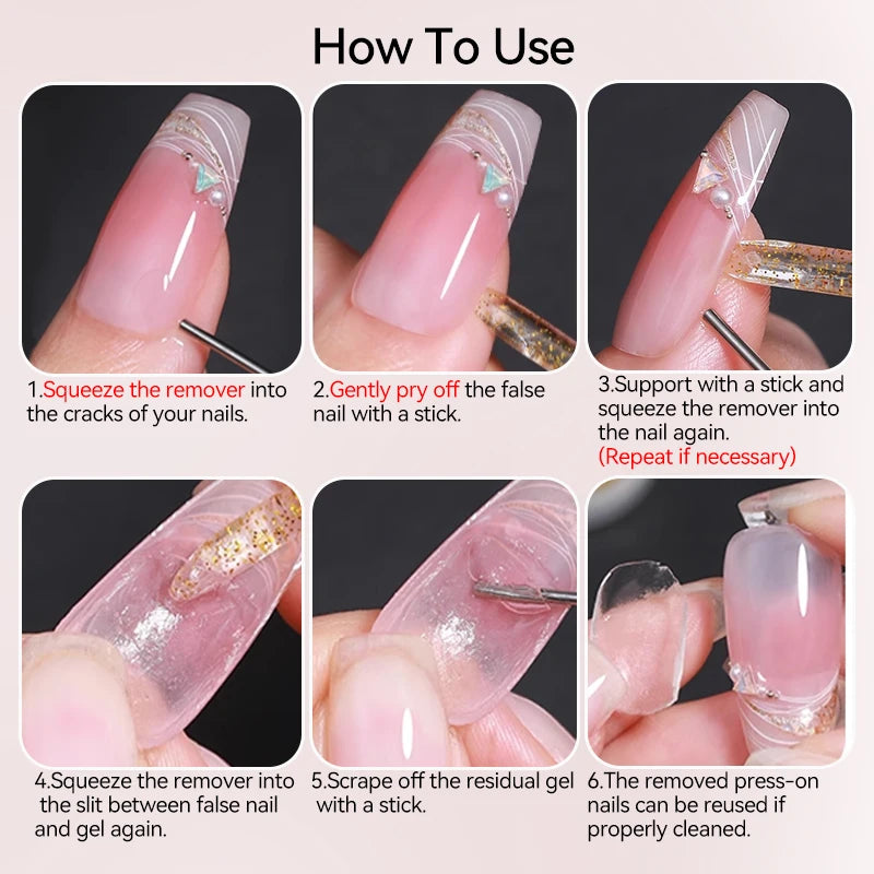 UR SUGAR 15ml Remover For Solid Tips Gel False Nail Tips Solid