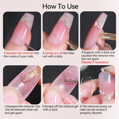 UR SUGAR 15ml Remover For Solid Tips Gel False Nail Tips Solid