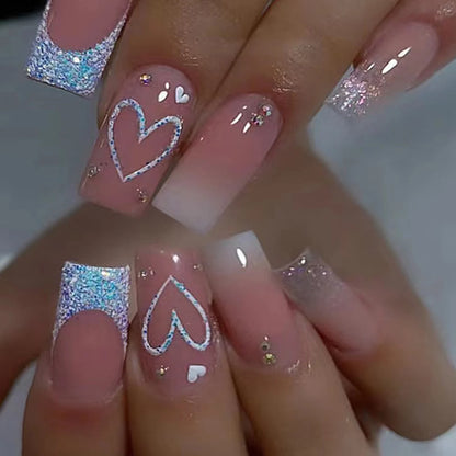 24PCS/ brown ballet-shaped fake nails instantly upgrade your look with