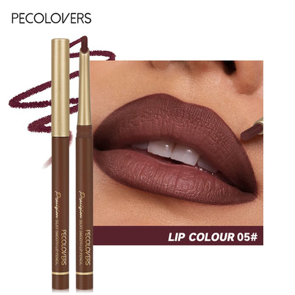 Matte 6-colors Lip Liner Pencil Bevel Design Nib Lip Contour Lipstick
