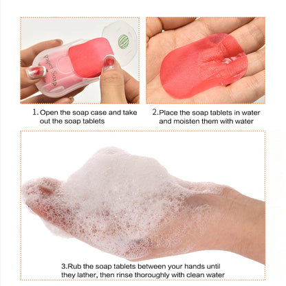 Portable Hand Soap Sheets for Travel | Dissolving Cleanser Wipes |