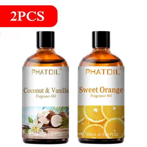 PHATOIL 100ml Aromatherapy Fragrance Oil Coconut & Vanilla Strawberry