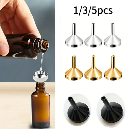 1/3/5pcs Refillable Perfume Bottle Funnel, Mini Perfume Travel Bottle
