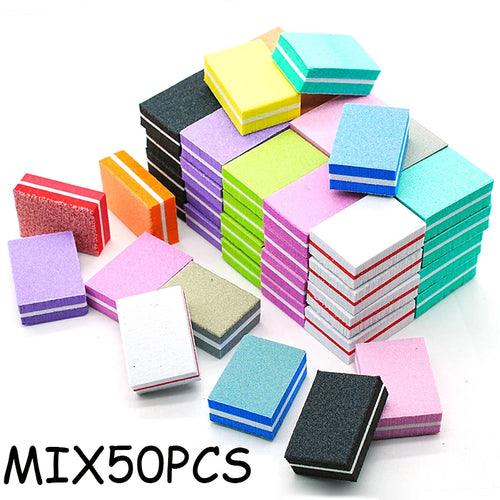 50Pc Professional Mini Nails Art buffer File 100/180 Sandpaper