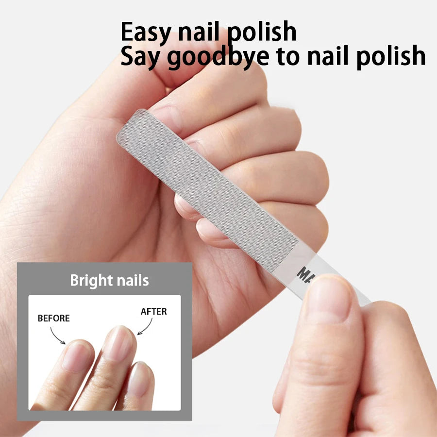 Nano Glass Nail File Transparent Crystal Nail Polish Rubbing Strip