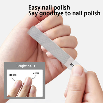 Nano Glass Nail File Transparent Crystal Nail Polish Rubbing Strip