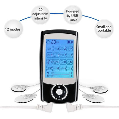 16 Modes Electric Tens Relax Muscle Stimulator EMS Acupuncture Body