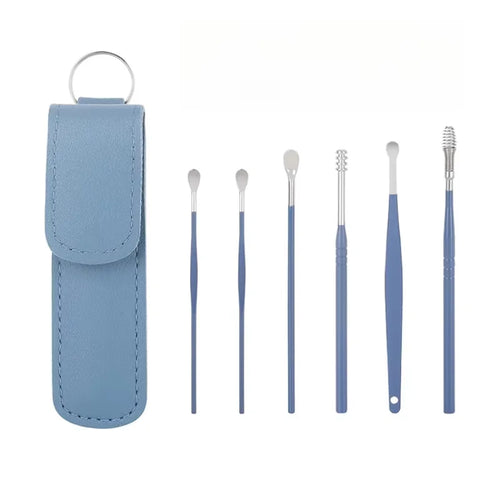 Adult Ear Cleaning Kit 6PCS Stainless Steel Spiral Ear Wax Removal