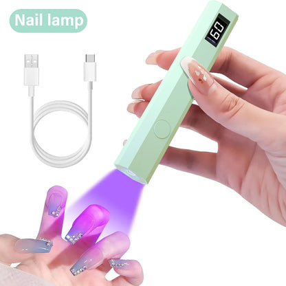YIKOOLIN Handheld UV LED Light for Nails USB Mini Nail Dryer Nail