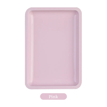 1PC Square Stainless Steel Cosmetic Storage Tray Nail Art Manicure