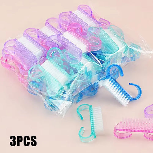 1/5/20Pcs Acrylic Nail Brush Pink Color Nail Art Manicure Pedicure