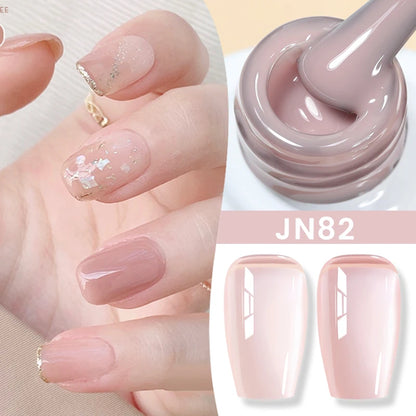 BORN PRETTY 83 Colors 10ml Jelly Nude Gel Nail Polish Autumn Amber