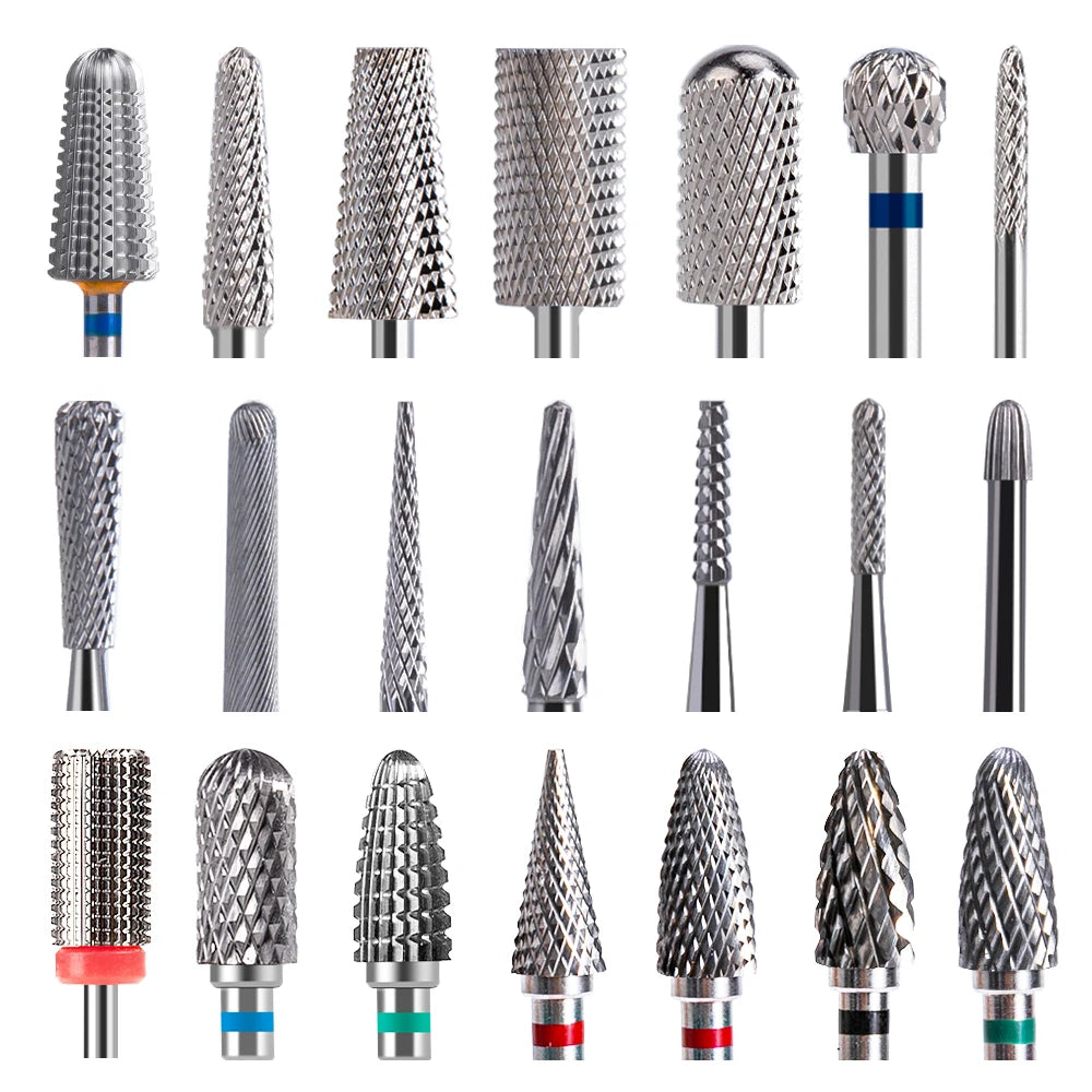 Ceramic Tungsten Carbide Nail Drill Bit Rotate Burr Milling Nail