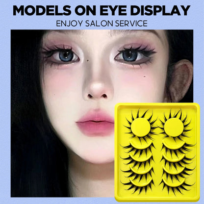 Lasvirey Cat Eye Lashes Manga Lashes Styles 3D Faux Mink Lashes Soft