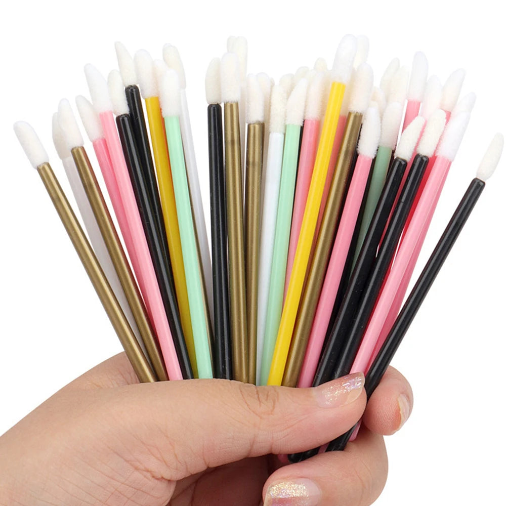 100Pcs Disposable Lip Brush Eyelash Extension Makeup Brushes Lash