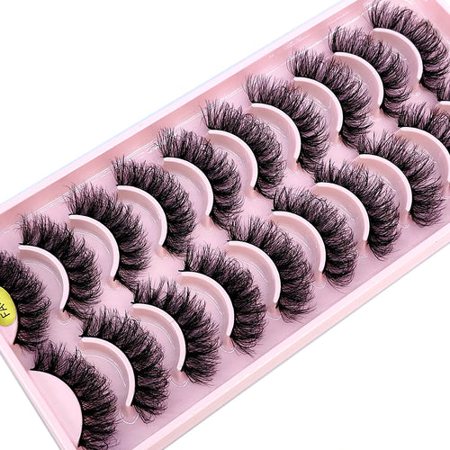 HBZGTLAD New 10 Pairs Natural False Eyelashes Fake Lashes Long Makeup