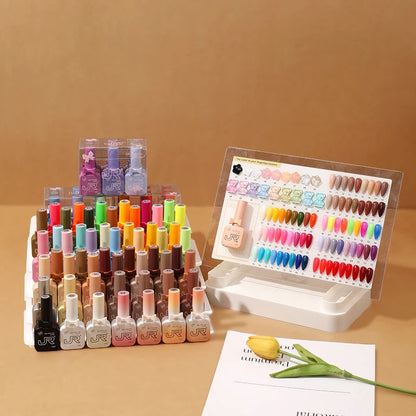 JR 9pcs 15ml gel nail polish set Including Red Pink Nude Gel Polish