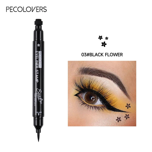 Star Liquid Eyeliner Black Moon Stamp Eye Liner Pencil 2 in 1