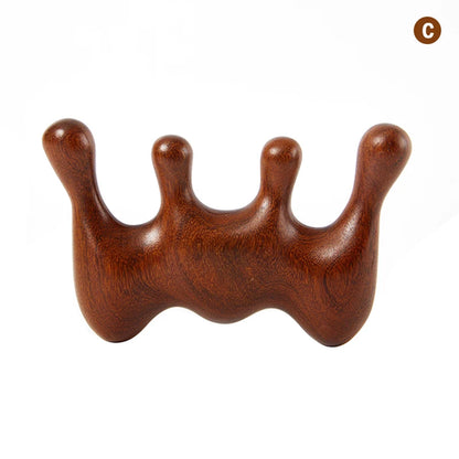 Wood Therapy Massage Comb Head Face Scalp Gua Sha Massager Natural