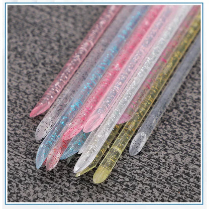 50/100pcs Reusable Double-Ended Crystal Cuticle Pusher – Professional