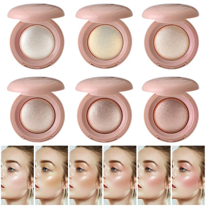 Long-lasting waterproof fine shimmer highlighter, natural glossy