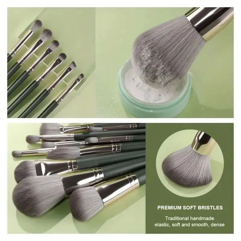 14Pcs Makeup Brushes Set Large Fluffy Soft Eye Shadow Foundation Brush